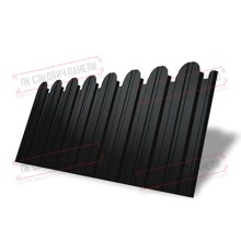 Профнастил фигурный С10 - 0,5 Окрас - Б, Quarzit lite RAL 9005 черный.