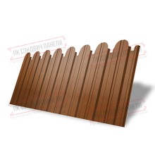 Профнастил фигурный С10 - 0,5 Окрас - Б, Quarzit с пленкой Cuprum Steel.