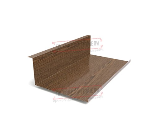 Планка примыкания нижняя 250х122х2000 ECOSTEEL_MA-МореныйДуб-0.5