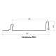 Кликфальц mini 0,45 Drap RAL8017 шоколад с пленкой на замках