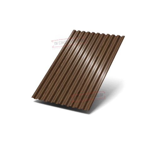 Профилированный лист C21х1000 ECOSTEEL_МАД-МореныйДуб-0.5
