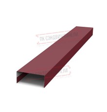 Крепежная планка нижняя Texas 0,45 Drap RAL 3005 красное вино
