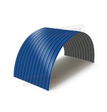 Профнастил МП10ПГ-0.7, Ширина-1100, Полиэстер RAL5005