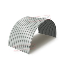 Профнастил МП10ПГ-0.5, Ширина-1100, Полиэстер RAL7035