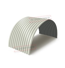 Профнастил МП10ПГ-0.7, Ширина-1100, Полиэстер RAL9003