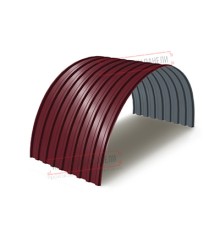 Профнастил МП20ПГ-0.4, Ширина-1100, Полиэстер RAL3005