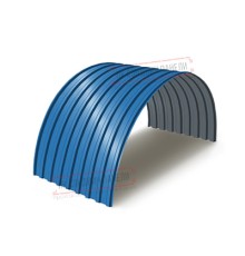 Профнастил МП20ПГ-0.7, Ширина-1100, Полиэстер RAL5015
