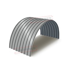 Профнастил МП20ПГ-0.7, Ширина-1100, Полиэстер RAL9006